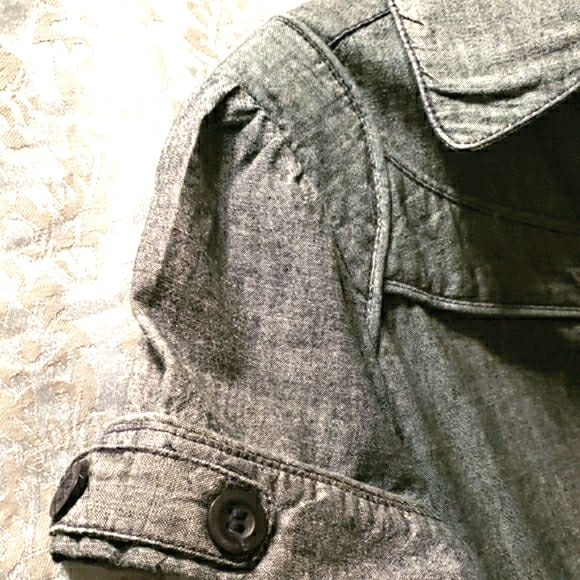 THE XDYE COLLECTION SHORT SLEEVE DENIM DRESS SZ M - Picture 6 of 7